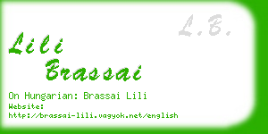 lili brassai business card